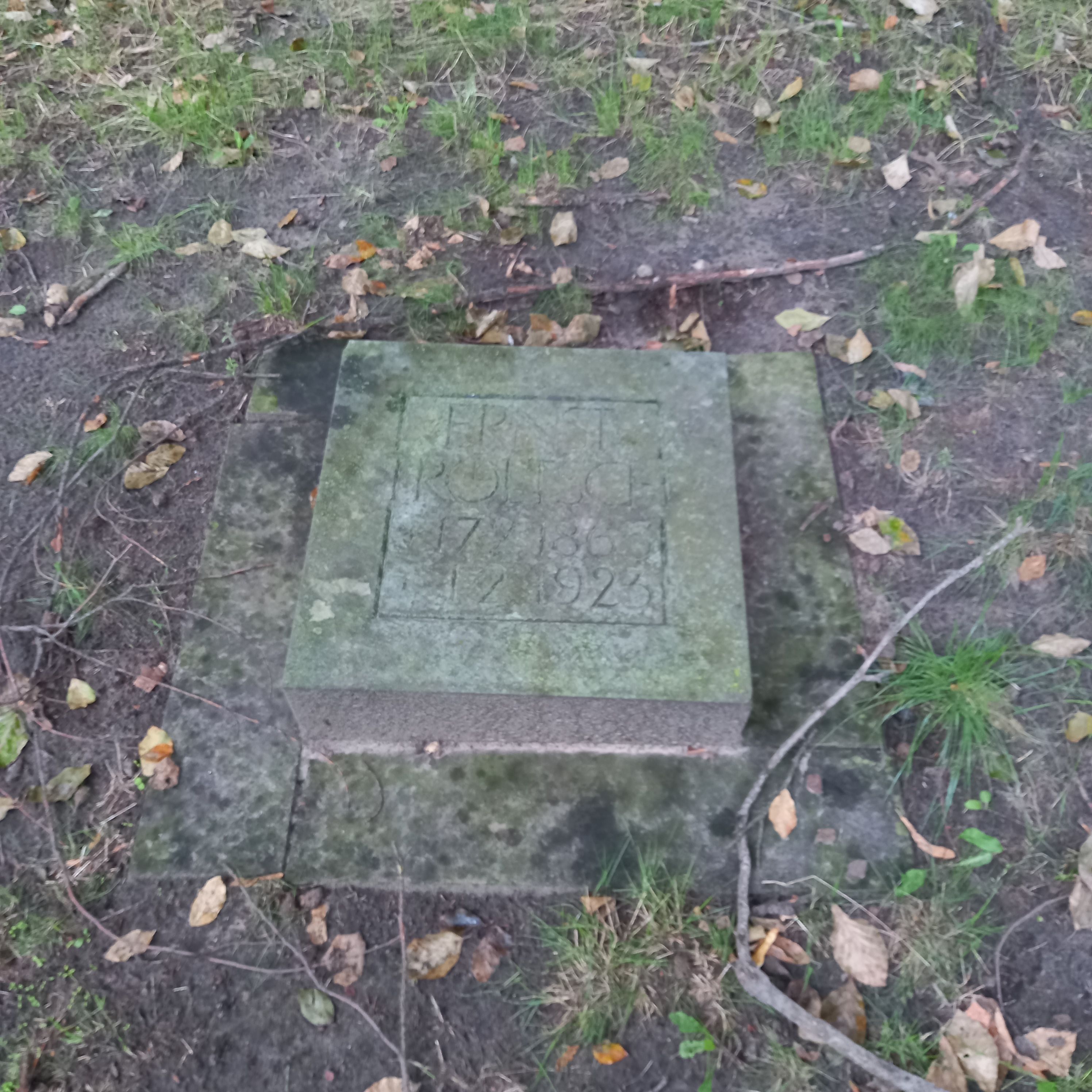 Low replacement stone bearing Ernst Troeltsch’s name and life dates